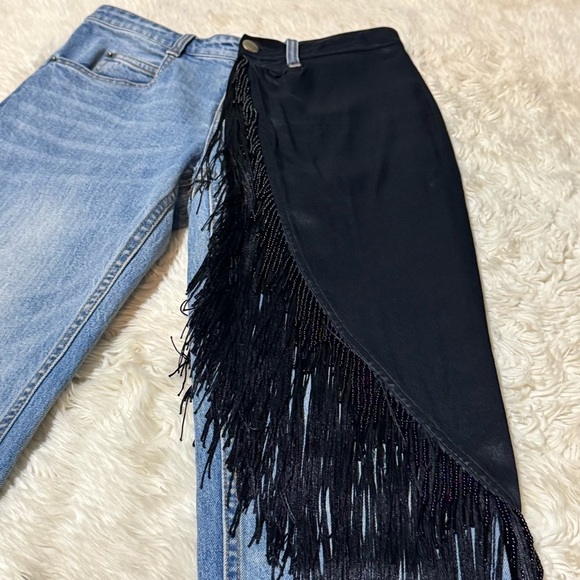 Hellessy Cy Fringe Skirt Jeans - Size 2 - Picture 6 of 9